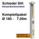 Schiedel SIH Ø180 Keramik-Schornstein-Paket Gesamthöhe 7,00 m mit Fertigfuß