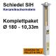 Schiedel SIH Ø180 Keramik-Schornstein-Paket Gesamthöhe 10,33 m mit Fertigfuß