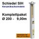 Schiedel SIH Ø200 Keramik-Schornstein-Paket Gesamthöhe 9,00 m mit Fertigfuß