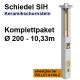 Schiedel SIH Ø200 Keramik-Schornstein-Paket Gesamthöhe 10,33 m mit Fertigfuß