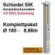 Schiedel SIK Ø180 Keramik-Schornstein-Paket Gesamthöhe 8,66 m mit Fertigfuß