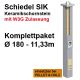 Schiedel SIK Ø180 Keramik-Schornstein-Paket Gesamthöhe 11,33 m mit Fertigfuß