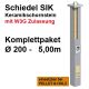 Schiedel SIK Ø200 Keramik-Schornstein-Paket Gesamthöhe 5,00 m mit Fertigfuß