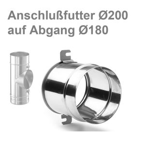 Schiedel Anschlussfutter Ø200 auf Ø180