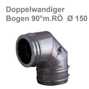doppelwandiger Bogen mit Reinigungsöffnung